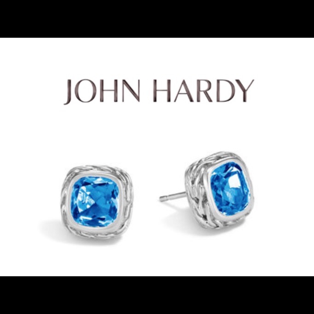John Hardy Blue Topaz/Sterling Silver earrings